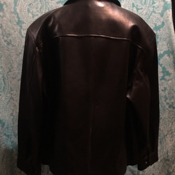 Men’s black leather dress jacket - Picture 3 of 6